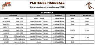 CAP Horarios y Cuotas 2018