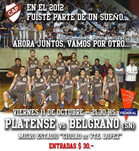 afiche Platense vs Belgrano