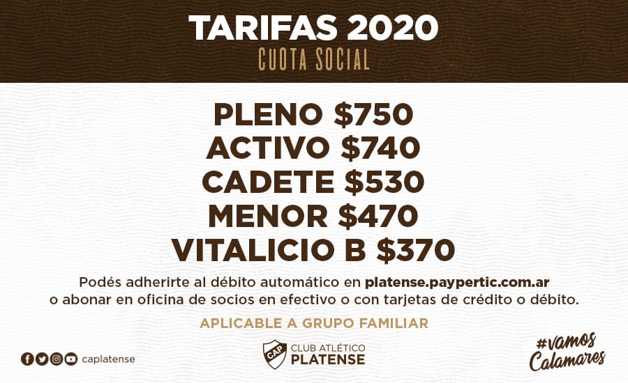 Platense está al día y pide a sus socios mantener el apoyo al Club -  Saavedra Online