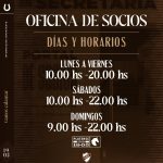 Horario oficina de socios 20242025